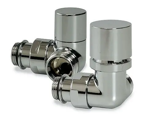 Termostatický ventil + šroubení 1/2"x3/4", sada úhlová levá, chrom Rechtstreeks Van De Fabrikant