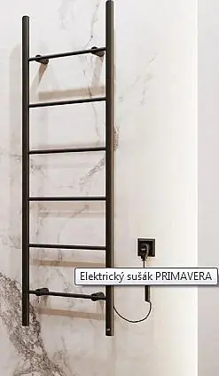 PRIMAVERA elektrický sušák 500x1600mm, RAL C31, black mat Premium