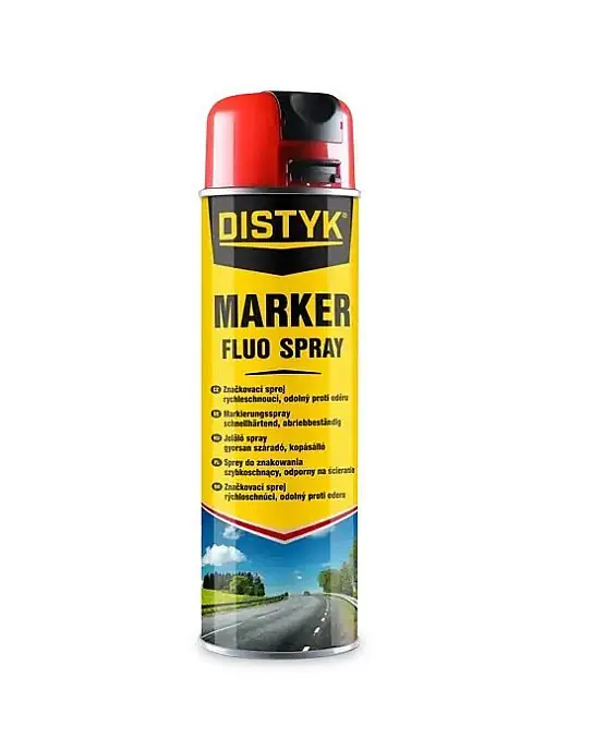 Uitverkoop DISTYK Značkovací sprej 500 ml, červený