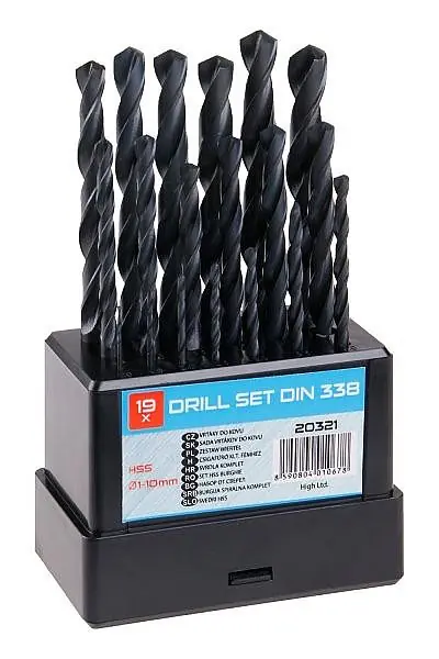 FESTA Sada HSS vrtáků 1-10 mm, 19 ks Speciale Aanbieding