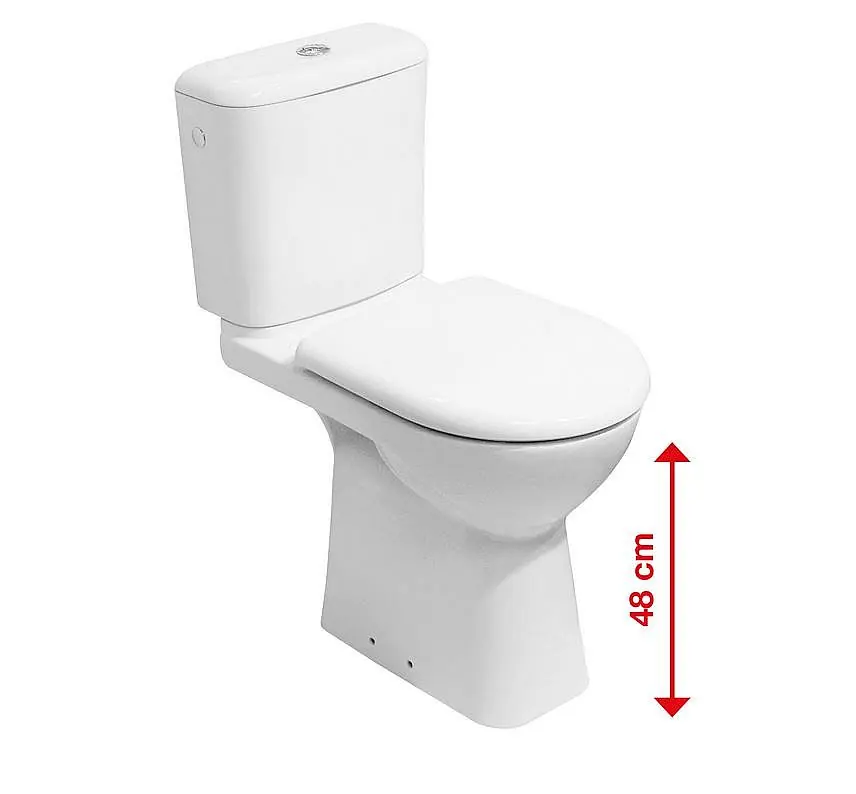 DEEP WC kombi, spodní odpad, zvýšený 48 cm, včetně nádržky Expresní Doručení