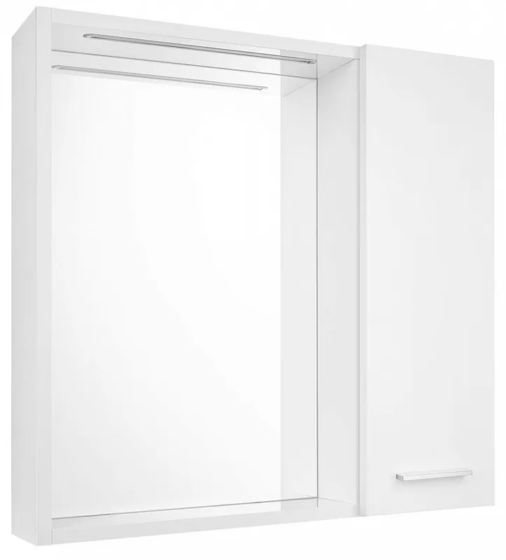 Voordeelprijs ZOJA/KERAMIA FRESH STRIP galerka s LED osvětlením, 60x60x14cm, pravá, bílá