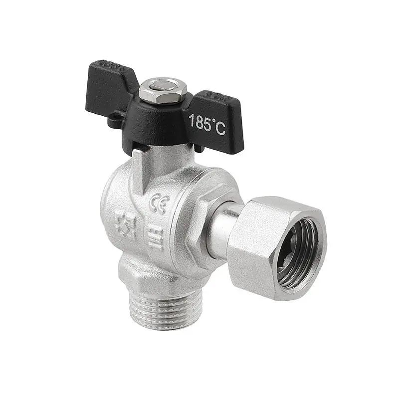 Raftec Kulový kohout BLACK rohový PN50, převlečná matice/vnější závit Shop Nu