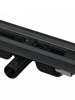 Alcadrain APZ101BLACK Low podlahový žlab pro perforovaný rošt, černá-mat Beperkt Aanbod