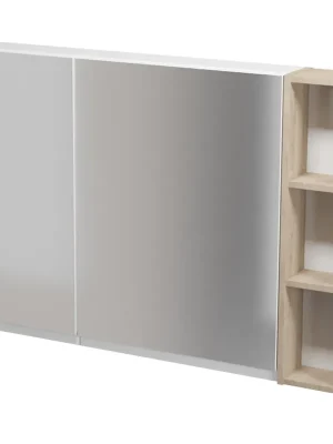 Hoge Kwaliteit Nábytkový set Cersanit Moduo 120, skříňka 40 zrcadlová závěsná bílá, skříňka 60 zrcadlová závěsná bílá , skříňka 20 horní závěsná dub