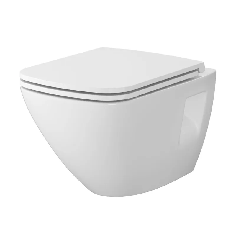 Premium WC mísa Cersanit Moduo Plus závěsná bílá hranatá sedátko slim duroplast soft close easy off set C459, S701-971