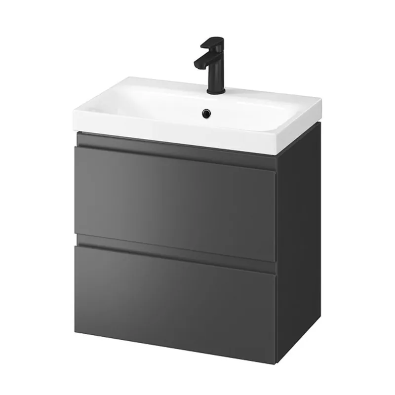 Gratis Retour Skříňka Cersanit Moduo 60 s umyvadlem antracit slim set B814, S801-469-DSM