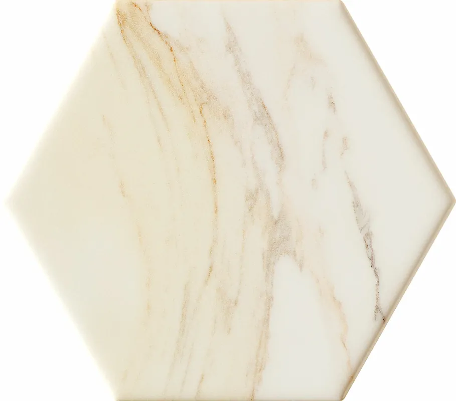 Obklad Tubadzin Flare white hex lesk 11x13 Beperkt Aanbod