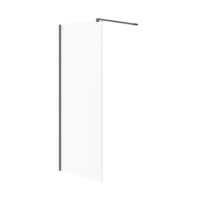 Sprchový kout Cersanit Mille walk-in 80x200 černý, S161-007 Premium