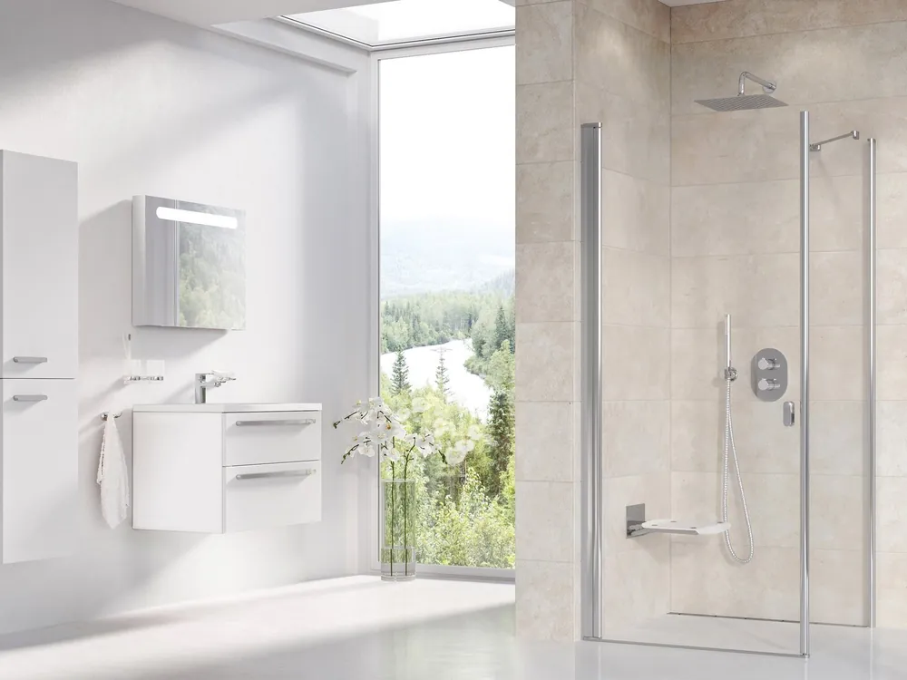 Sprchový kout Ravak Chrome CRV1/CPS 100x90 rohový, lesk/transparent Uitverkoop