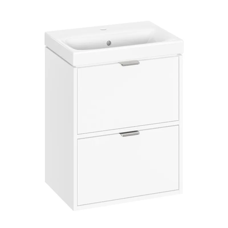 Koopje Skříňka Cersanit Atrato 50 s umyvadlem SLIM, bílá, set C637, S4007-001