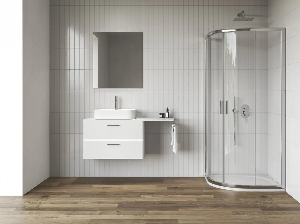 Sprchový kout Ravak Blix II NBLCP4 90 čtvrtkruhový čtyřdílný, chrom lesk/transparent, 3BM70C00Z1 Speciale Aanbieding