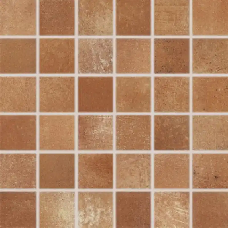 Mozaika Rako Via hnědá struktura mat rektifikovaná 30x30 DDM05713 Koopje